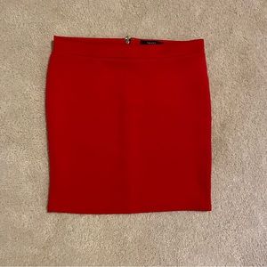 Red stretchy mini skirt, Forever 21